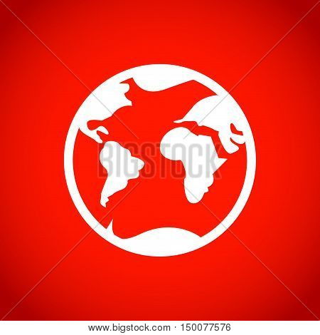 Earth icon stock vector illustration flat design