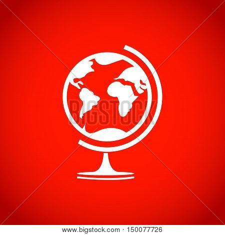 Earth globe icon stock vector illustration flat design