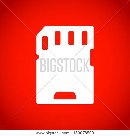 Micro sd card icon stock vector illustration flat designv
