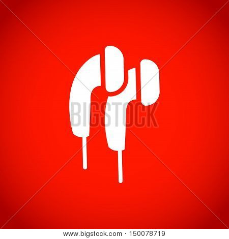 Headphones icon stock vector illustration flat design