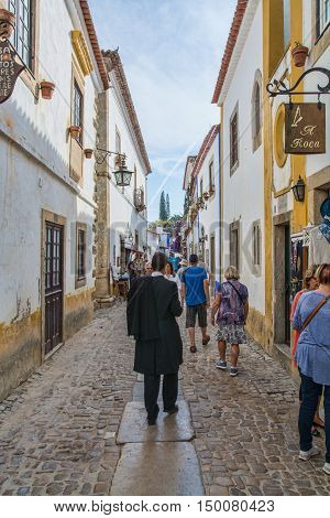Obidos Portugal. 30 September 2016. view of Obidos Obidos is an ancient medieval Portuguese village from the 11th century still inside castle walls. Obidos Portugal. photography by Ricardo Rocha.