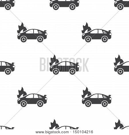 car fire icon on white background for web