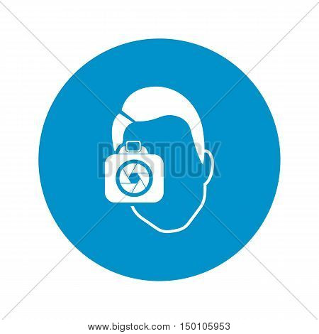 photographer icon on white background for web