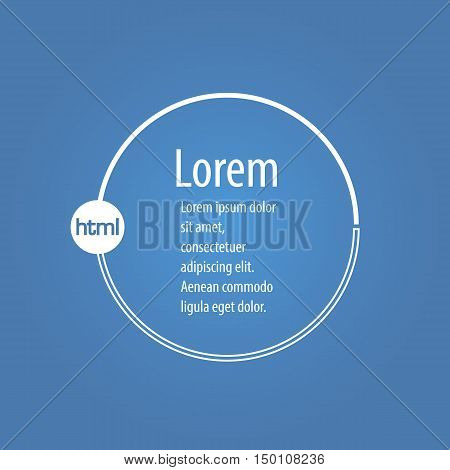 Modern web html program code php cms. Background border frame icon. Digital app web sites banner backdrop. Round speech bubble for dialog
