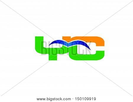 YC logo. YC logo design vector template