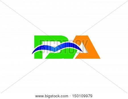 DA company linked letter logo design vector template