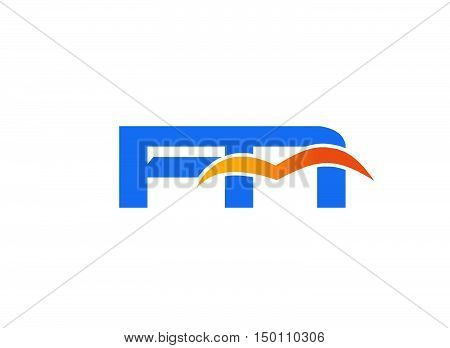 FN initial company logo design vector template