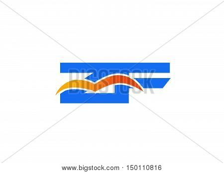 ZF Logo. Vector Graphic Branding Letter Element