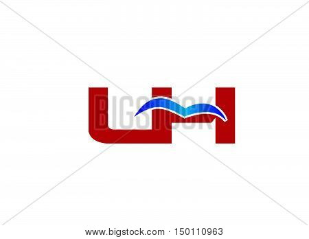L and H logo vector design vector template