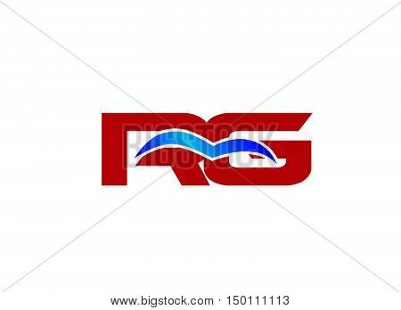 RG letter logo design vector illustration template