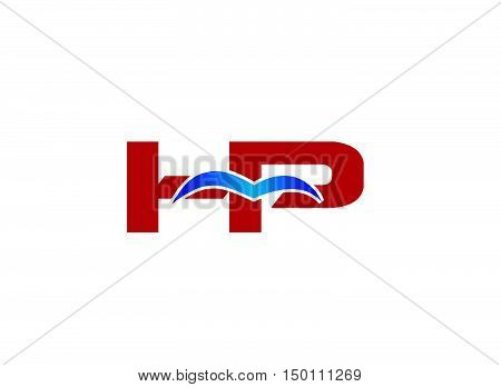 HP Logo. Vector Graphic Branding Letter Element