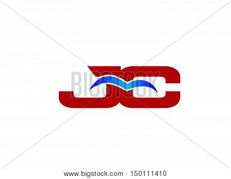 JC Logo. Vector Graphic Branding Letter Element