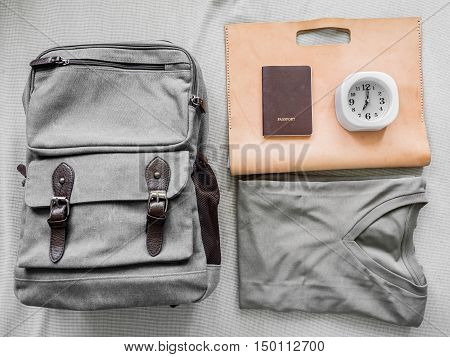 Preparing travel items to work another country.