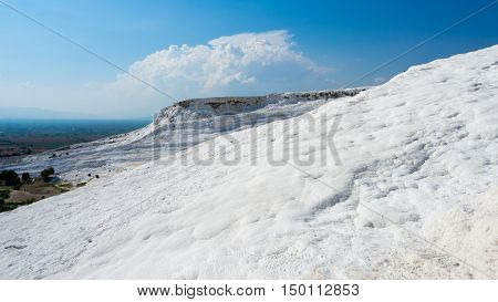 PAMUKKALE DENIZLI TURKEY- SEPTEMBER 14 2016: Pamukkale meaning 