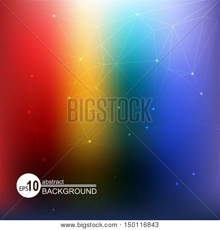 Abstract background with dark and bright rainbow colors.