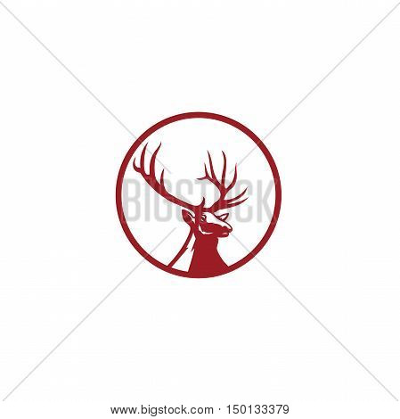 Hunting logo, stag vector, target vector, animal, wildlife