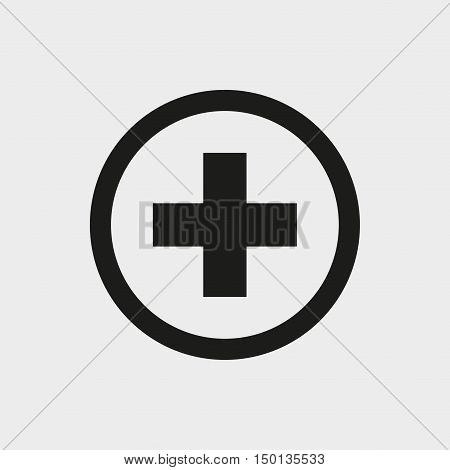 plus icon stock vector illustration flat design