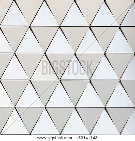Abstract architectural 3D illustration of white triagles