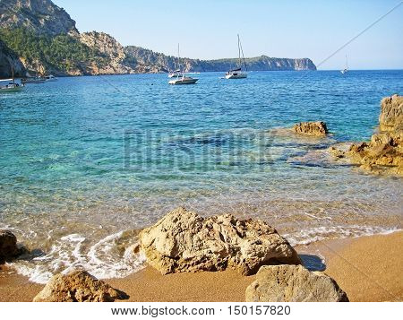 Beach Coll Baix, Famous Bay In The North Of Majorca