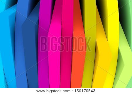 angle line abstract colorful background 3d illustration