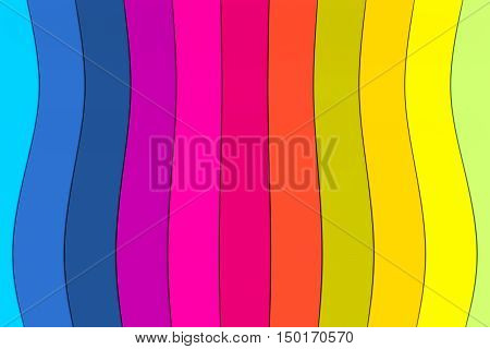 wave line abstract colorful background 3d illustration