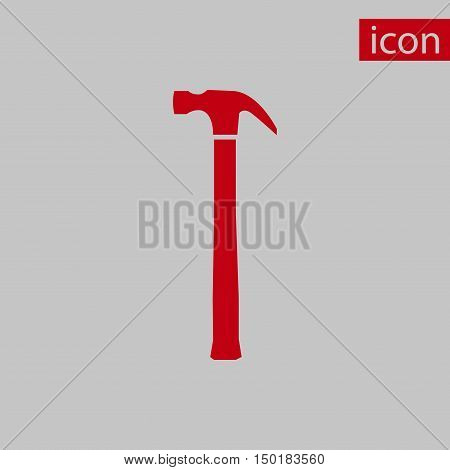 hammer icon stock vector illustration flat design