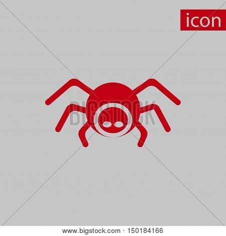 spider icon stock vector illustration flat design