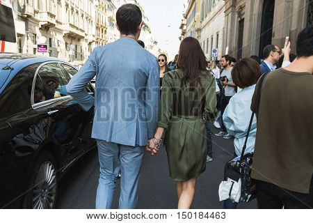 Fashionable People During Milan Fashion Week