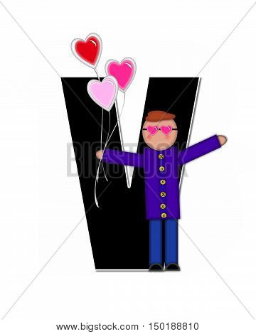 Alphabet Children Valentines V