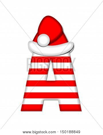 Alphabet Christmas Candy Cane A