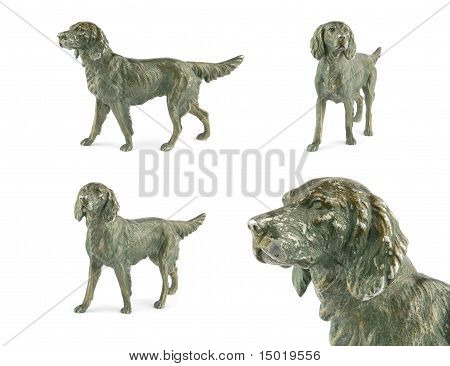 Vintage köpek Metal heykelcik