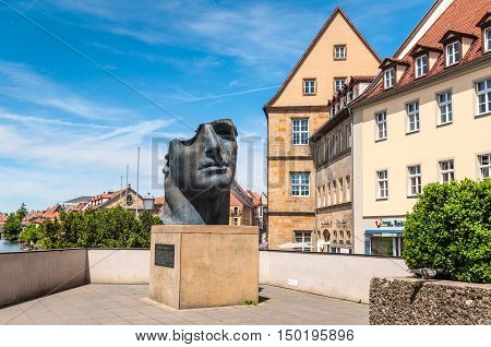 Bamberg Germany - May 22 2016: Centurione I sculpture by Igor Mitoraj Bamberg Upper Franconia Franconia Bavaria Germany Europe.