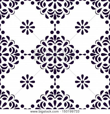 Seamless vintage old style damask wallpaper pattern