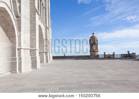 Church of the Sacred Heart of Jesus on Tibidabo mountain in Barcelona Catalonia Spain
