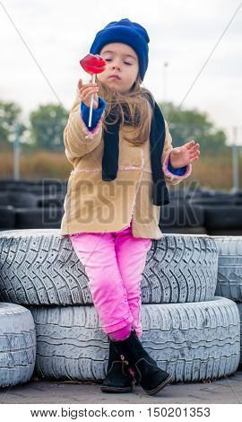 Beautiful Stylish Little Girl With Glasses