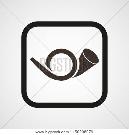 Postman horn Icon Flat Simple Vector illustration