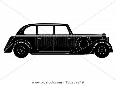 Illustration of the sedan - vintage model of car