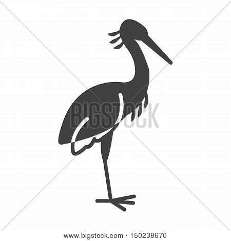 shadoof black simple icon on white background for web design