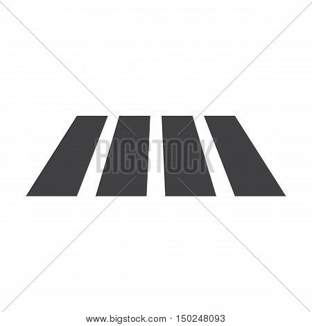 Crosswalk black simple icon on white background for web design