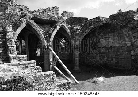 A view of the ruins of Balmerino abbey
