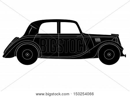 Illustration of the coupe - vintage model of car