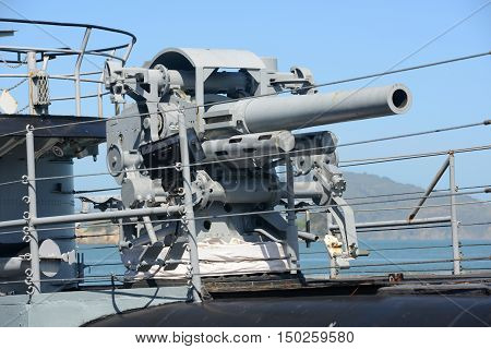 USS Pampanito (SS-383) is a World War II submarine, located at San Francisco Maritime National Park in Fisherman's Wharf, San Francisco, California, USA.