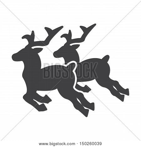 deer black simple icons set for web design