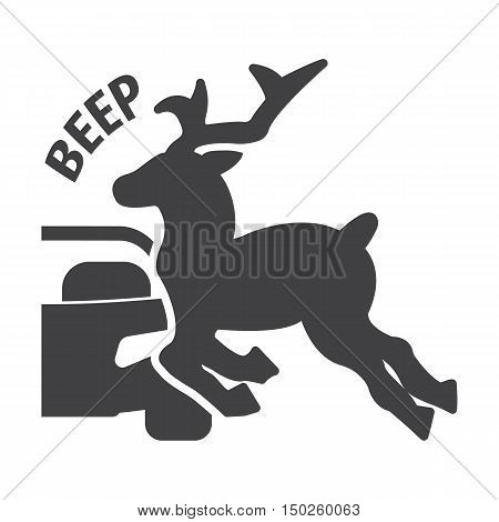 deer run black simple icons set for web design