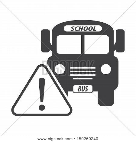 school bus black simple icons set for web design