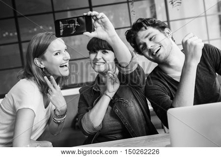 Groupie Together Teamwork Connection College Concept