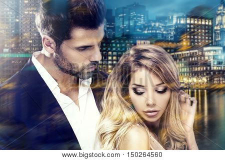 Elegant Couple Posing Together.