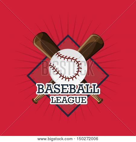 basebal leaguel related icons emblem vector illustration design