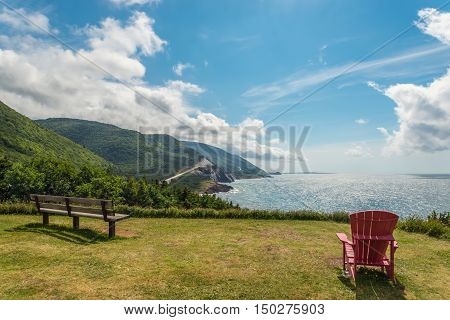 Cabot Trail look-off (Cape Breton Nova Scotia Canada)