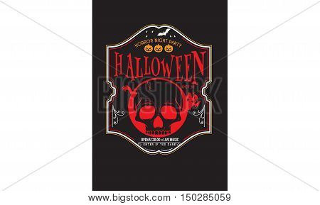 Best Halloween night party invitation vector background